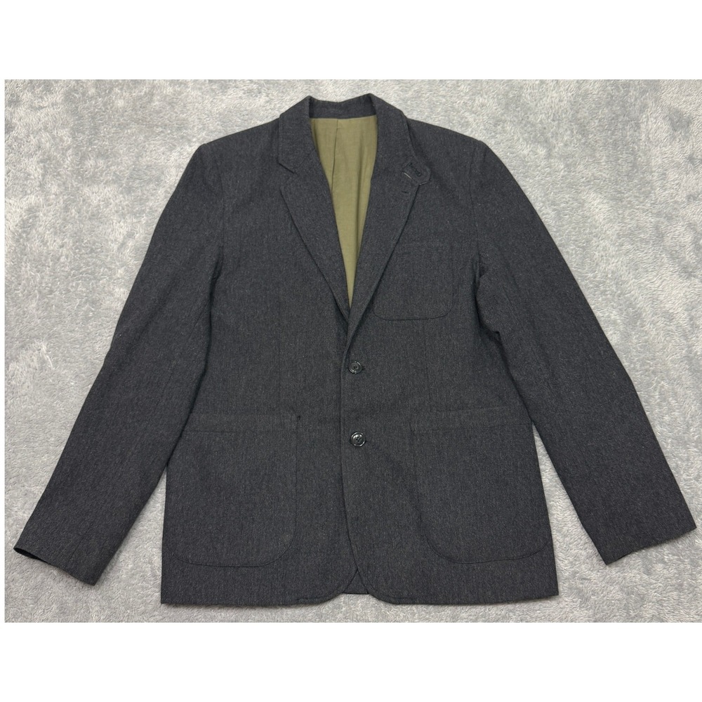 Penny Stock Blazer Mens Medium Gray The Penny Blazer Wool Blend Two Button Coat